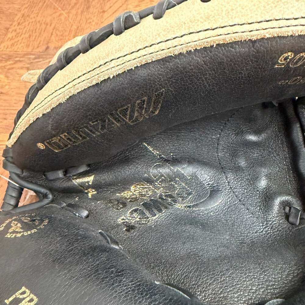 Mizuno Power Close Catcher Mitt Baseball Glove  Black Leather Left Hand 32.5 - Picture 6 of 9